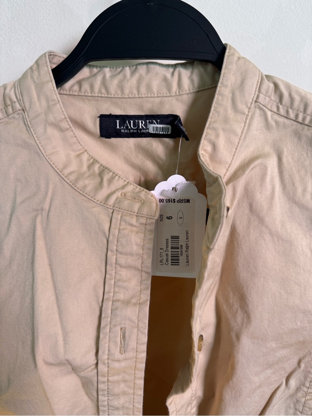 Lauren Ralph Lauren Light Beige Cotton Shirt Jacket